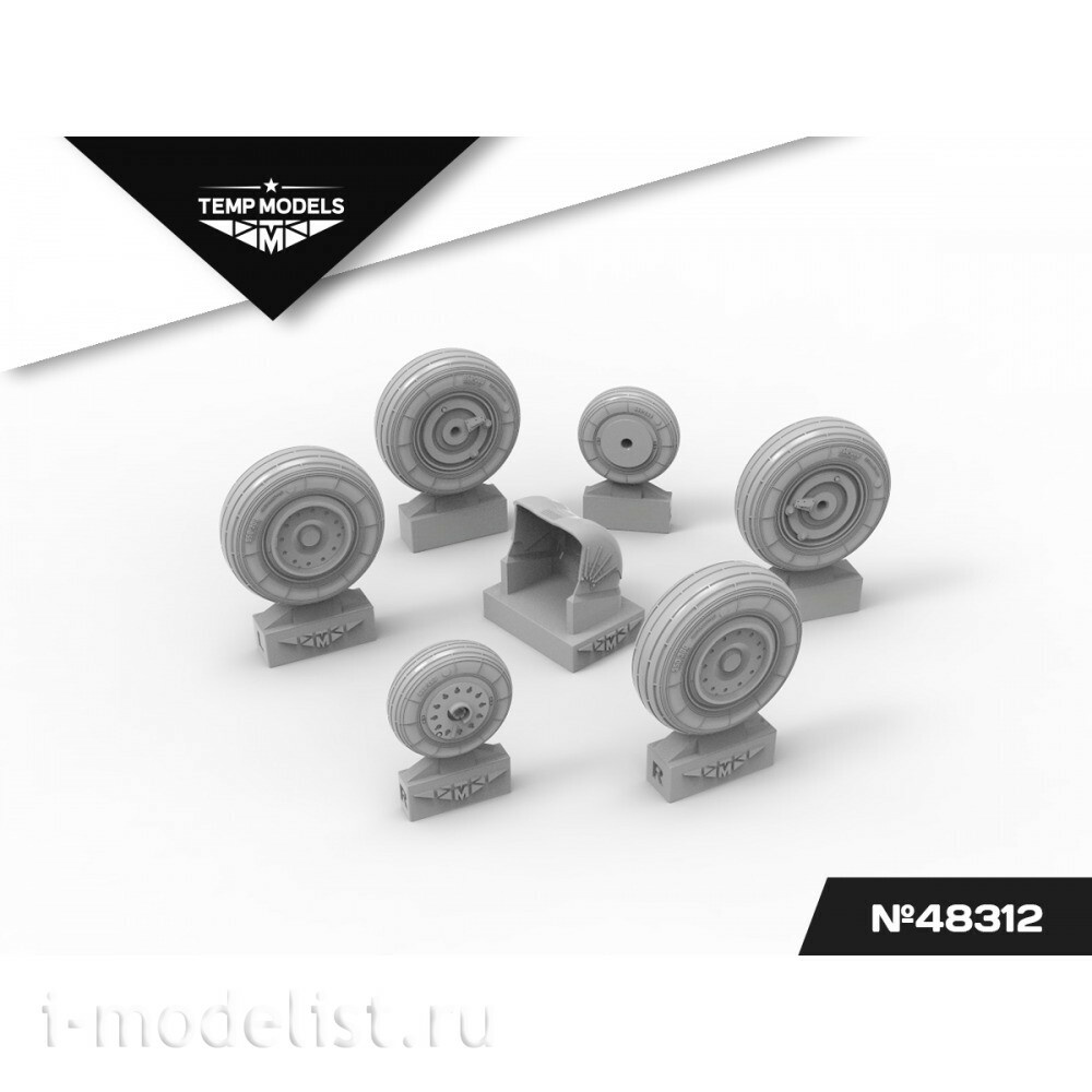 48312 TEMP MODELS 1/48 Колеса шасси М-31
