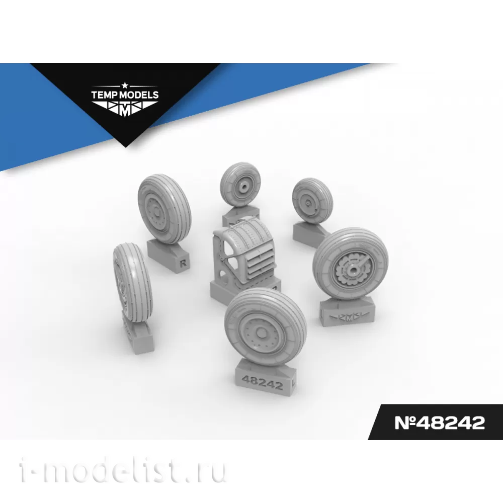 48242 TEMP MODELS 1/48 Колеса шасси С-24