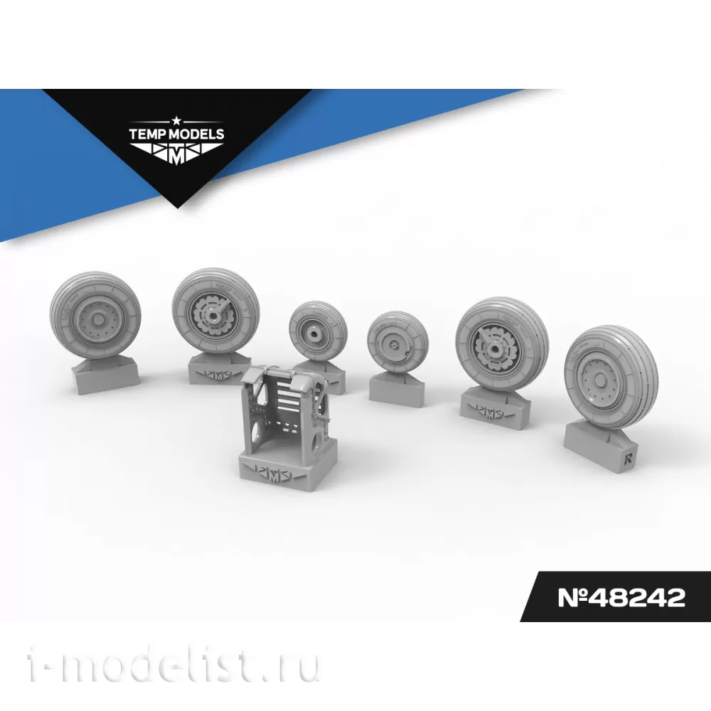 48242 TEMP MODELS 1/48 Колеса шасси С-24