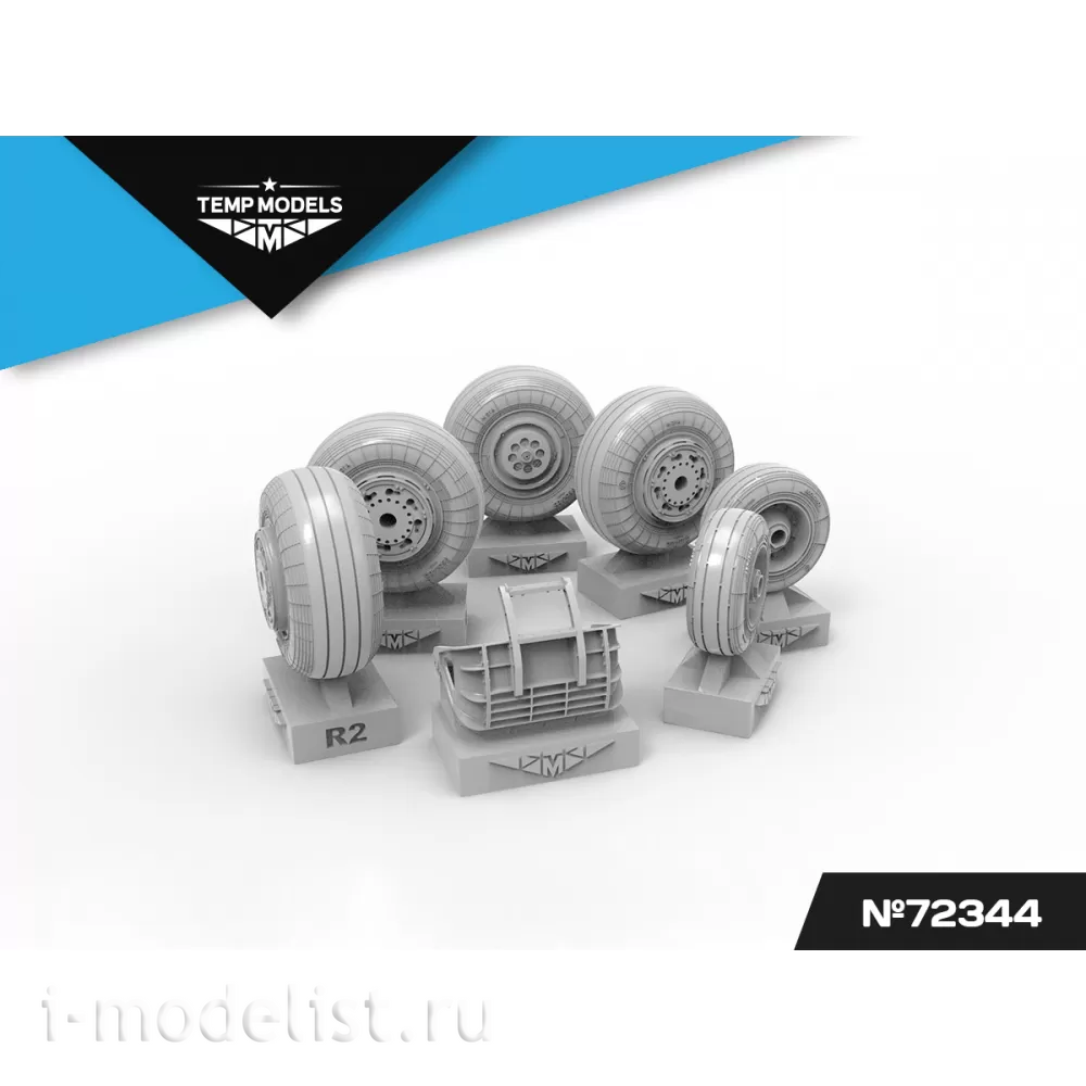 72344 TEMP MODELS 1/72 Колеса шасси С-34 поздний тип