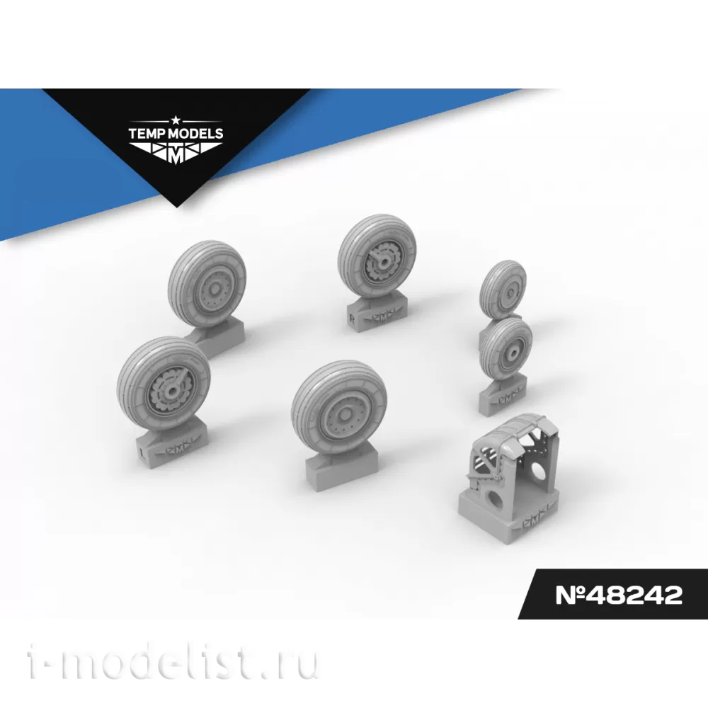 48242 TEMP MODELS 1/48 Колеса шасси С-24
