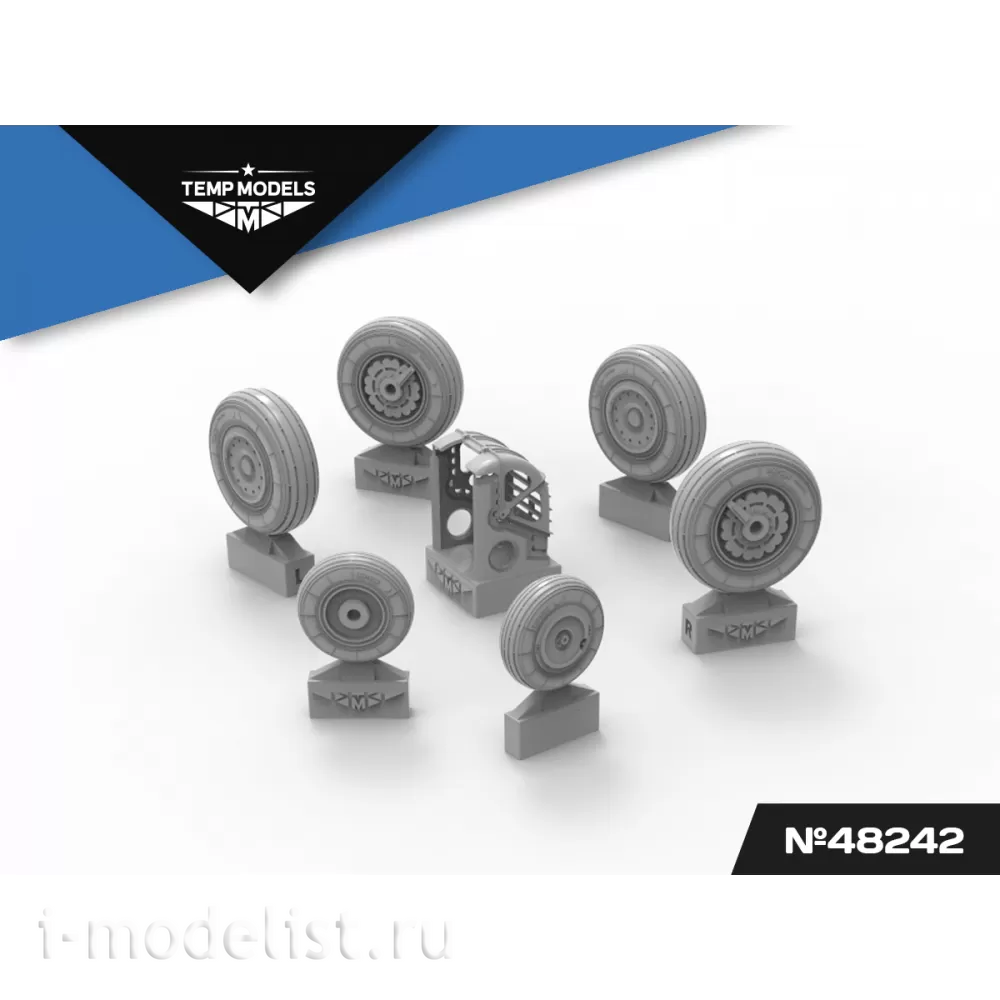 48242 TEMP MODELS 1/48 Колеса шасси С-24
