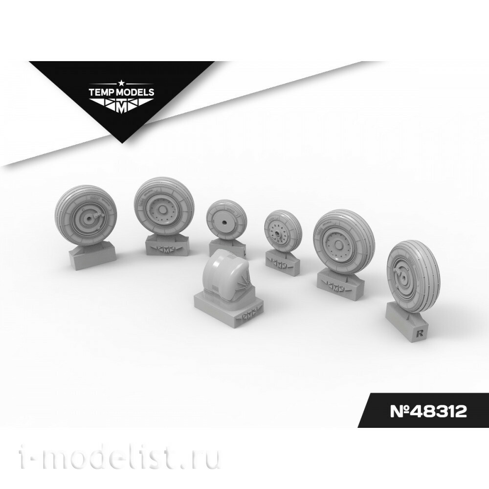 48312 TEMP MODELS 1/48 Колеса шасси М-31