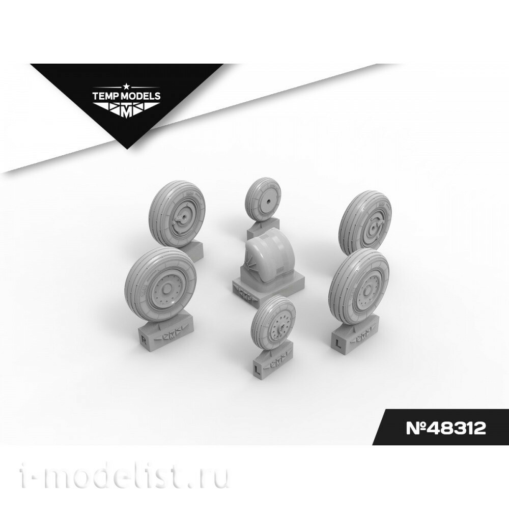 48312 TEMP MODELS 1/48 Колеса шасси М-31