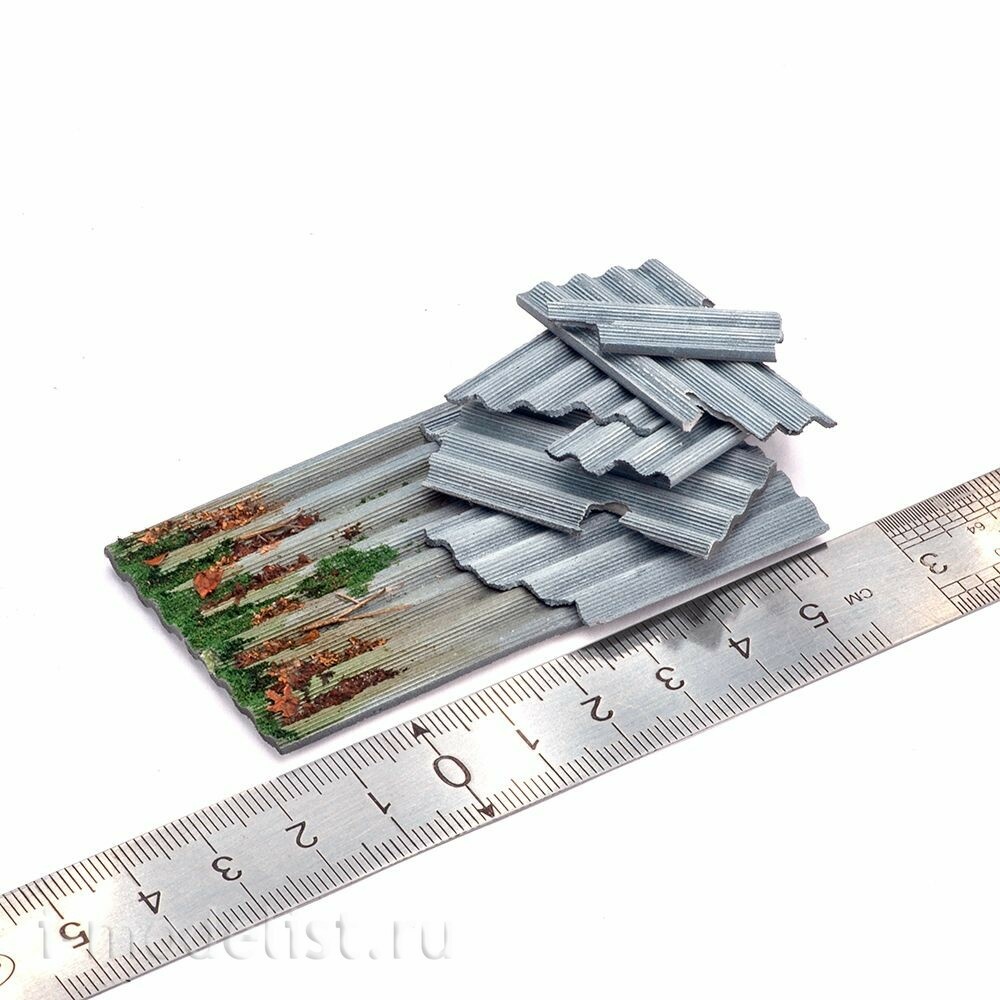 T-134 MiniWarPaint Инструмент (молд) для создания шифера асбестового, размер L	