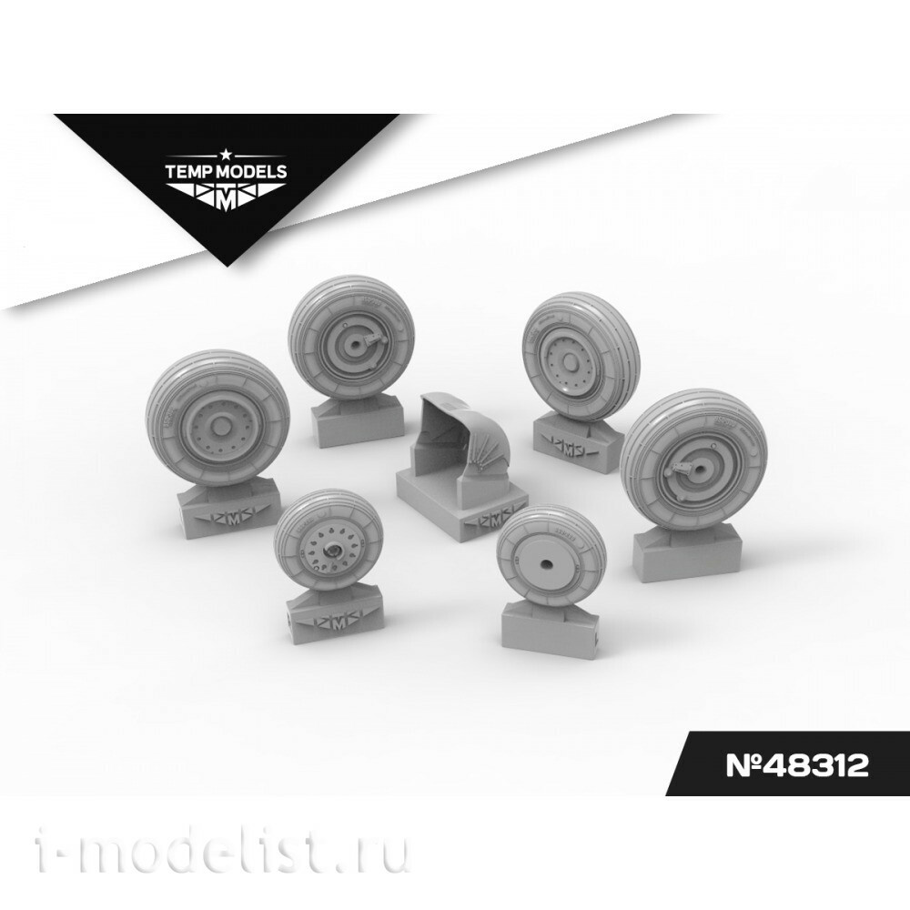 48312 TEMP MODELS 1/48 Колеса шасси М-31