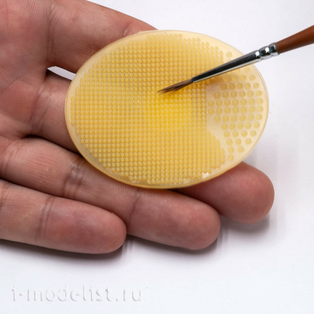 B370-01 yellow MiniWarPaint Коврик для мытья кисти силиконовый, жёлтый