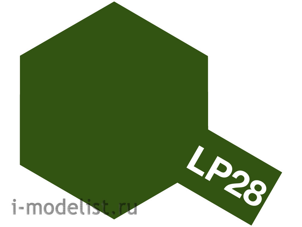 82128 Tamiya LP-28 Olive Drab (оливковая серая) Лаковая краска 10мл.