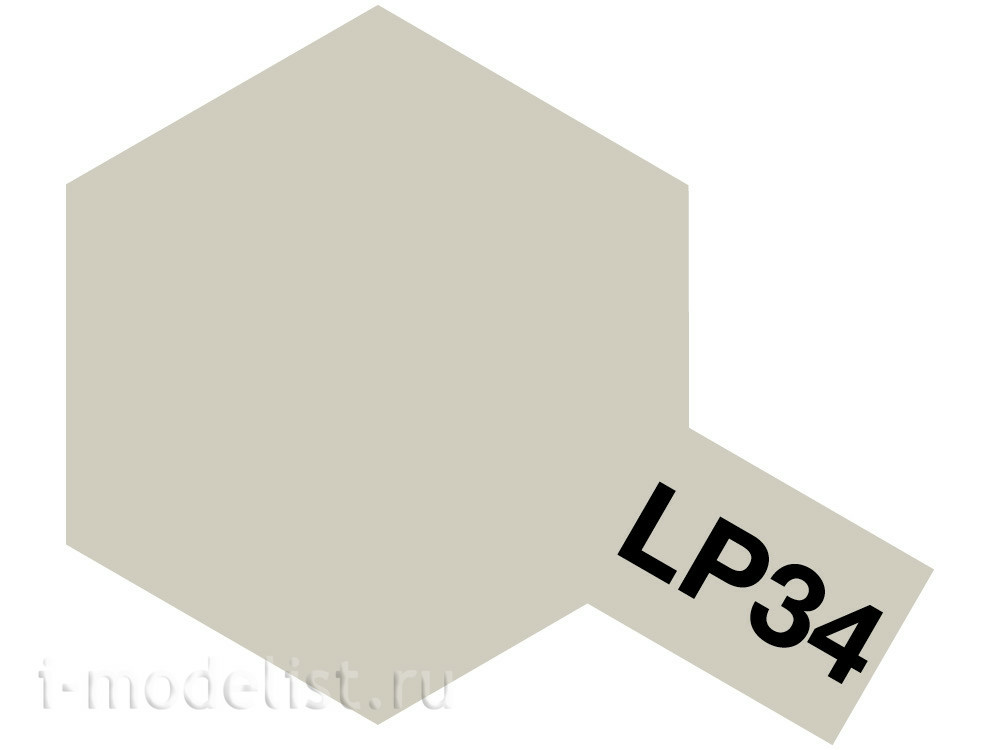 82134 Tamiya LP-34 Light Gray (Светло-серая, американские ВВС) краска лаковая, 10 мл.