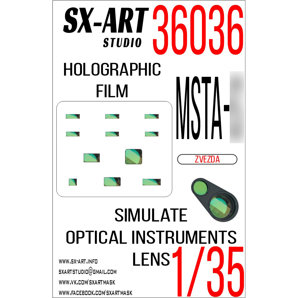 36036 SX-Art 1/35 Имитация смотровых приборов МСТА (Звезда)