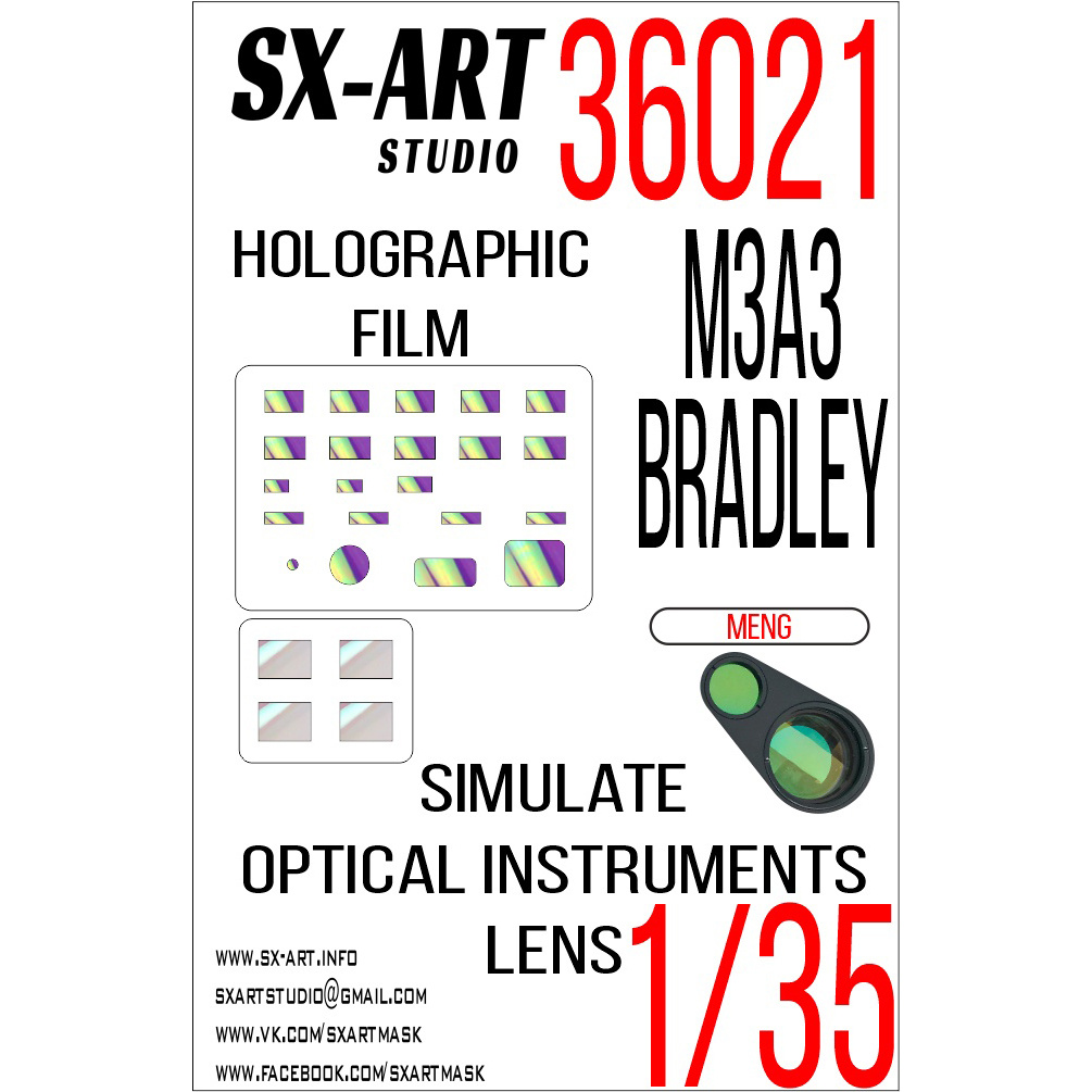 36021 SX-Art 1/35 Имитация смотровых приборов M3A3 BRADLEY (MENG)