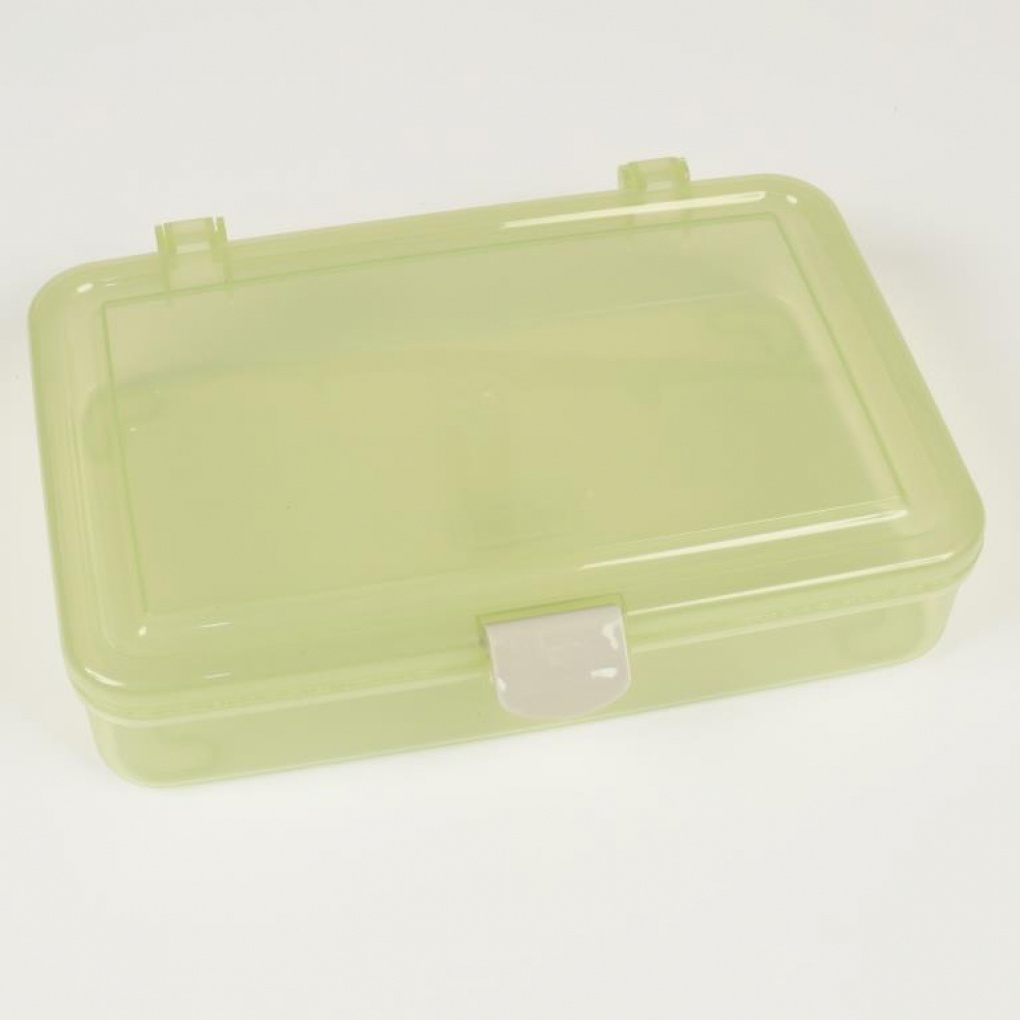 MW-BOX02 MANWAH Прозрачный синий ящик для хранения инструментов 27.5х18х5.5 см