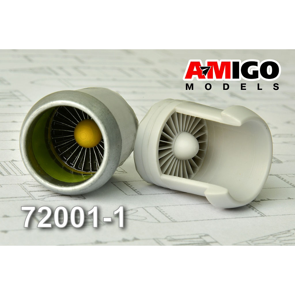 AMG72001-1 Amigo Models 1/72 Входной канал и компрессор низкого давления двигателя Д-30	для ВВА-14 (Туполев-134)