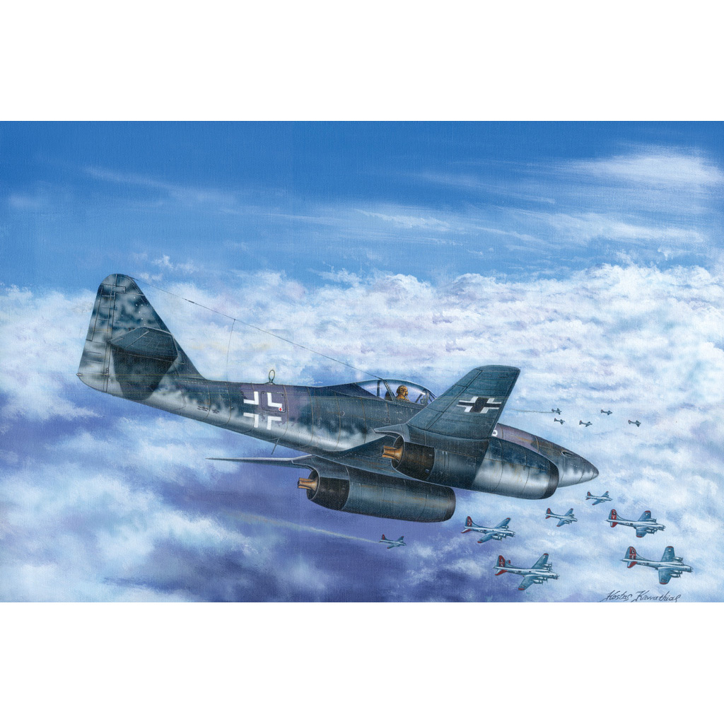 80375 HobbyBoss 1/48 Немецкий истребитель-бомбардировщик Messerschmitt Me.262A-1b