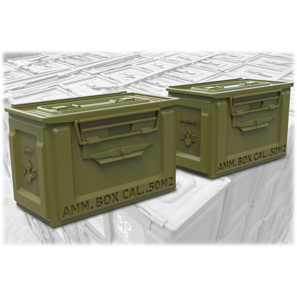 35064 Fury Models 1/35 Американские патронные ящики M2 калибра .50 (Вторая мировая война), 6 шт.   