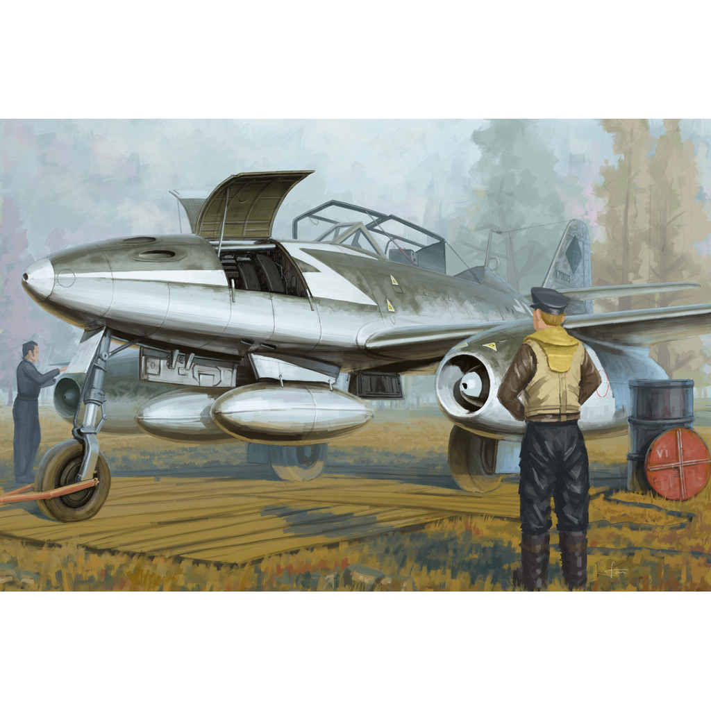 80378 HobbyBoss 1/48 Немецкий истребитель Messerschmitt Me262 В-1a