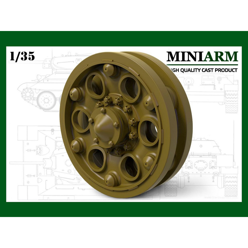 35215 Miniarm 1/35 Ведущие колёса танка тип 34 с простым бандажом (раннего типа)
