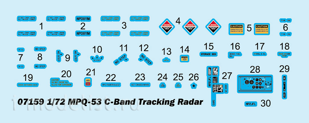 07159 Трубач 1/72 MPQ-53 C-Band Tracking Radar