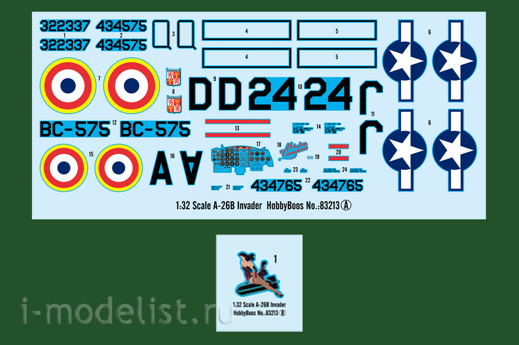 83213 HobbyBoss 1/32 Бомбардировщик A-26B Invader