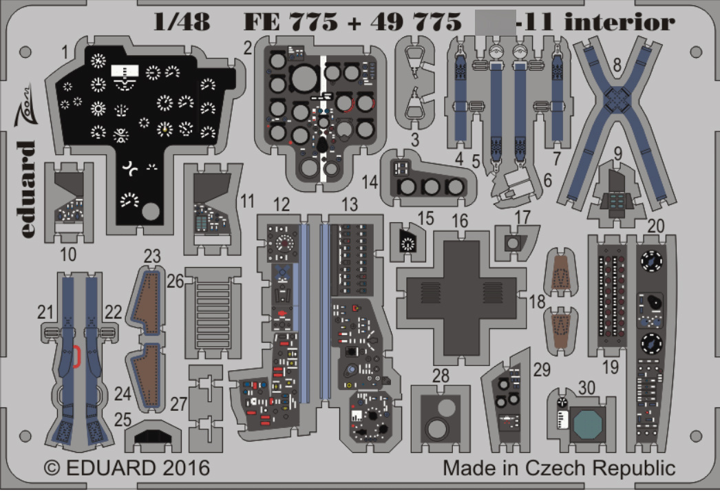 49775 Eduard 1/48 Фототравление для С-11