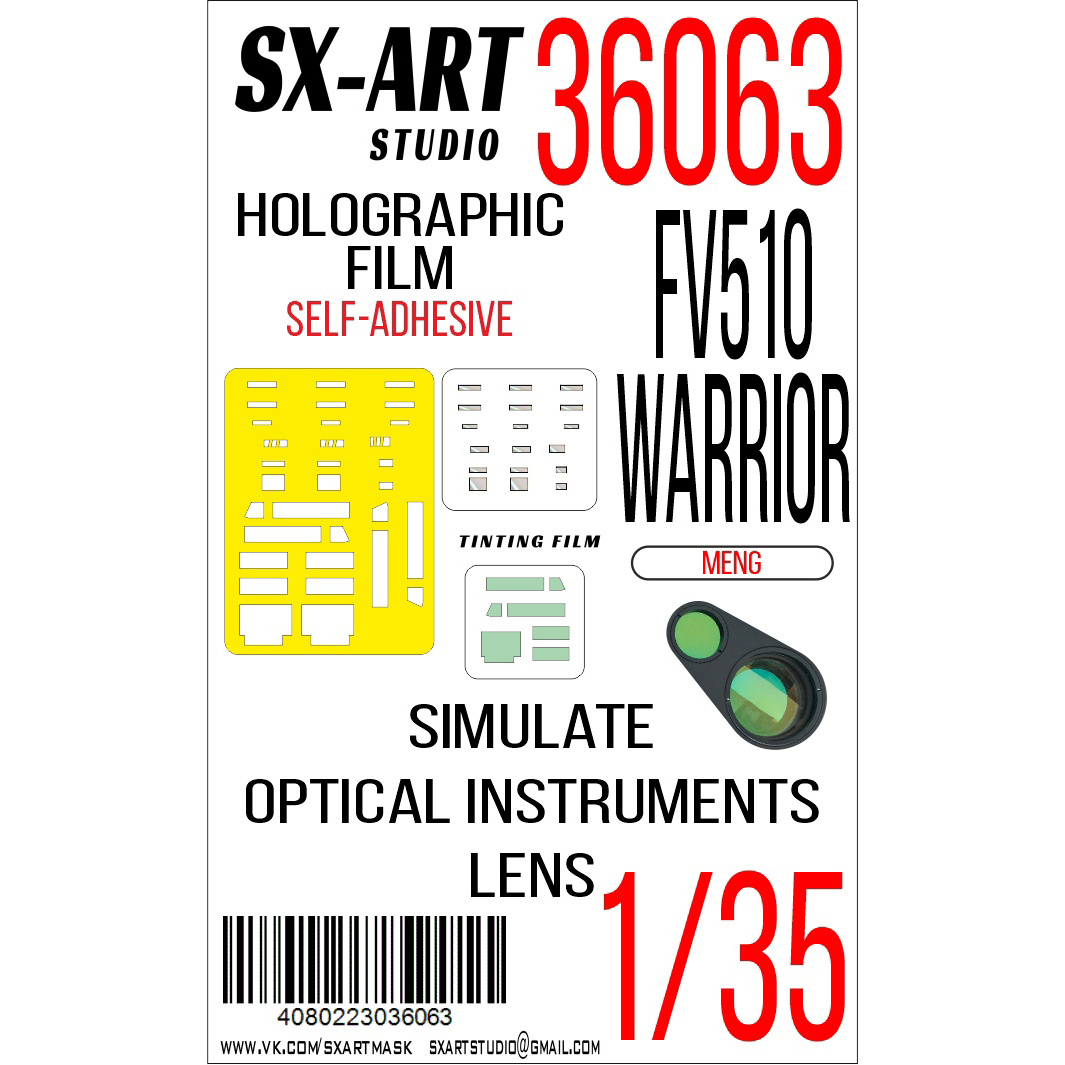 36063 SX-Art 1/35 Имитация смотровых приборов FV510 Warrior (Meng)