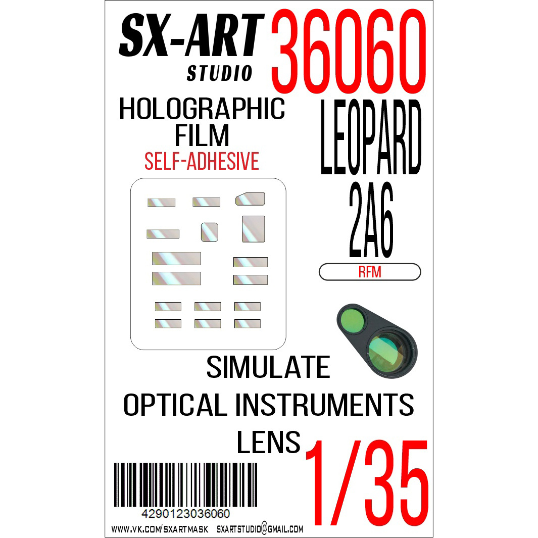 36060 SX-Art 1/35 Имитация смотровых приборов Leopard 2A6 (RFM)