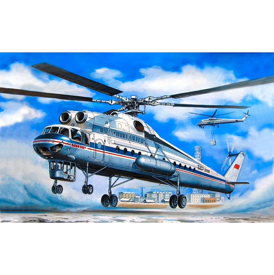 14510 Восточный экспресс 1/144 Ми-10К «летающий кран» Транспортный вертолет