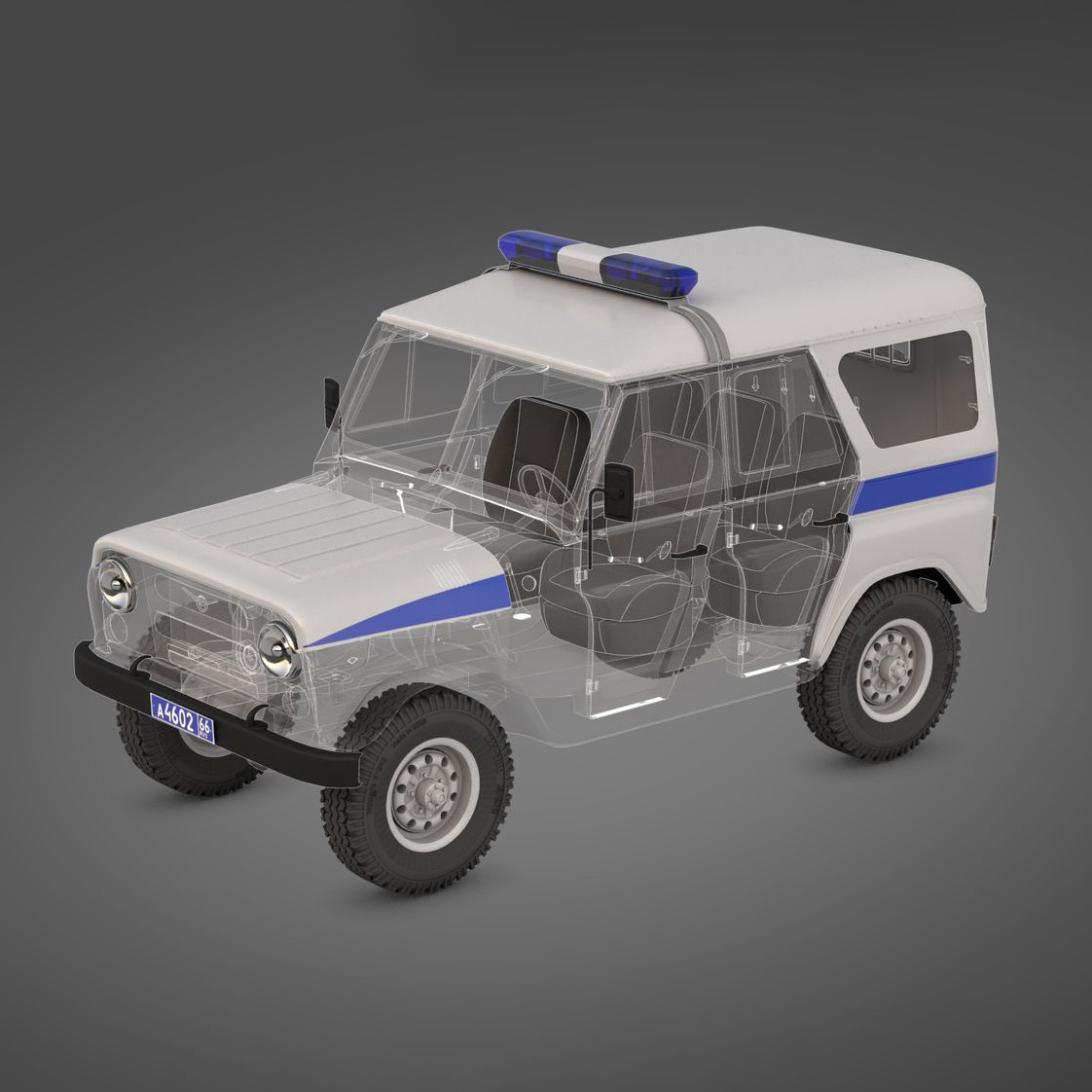 im35128 GE Models 1/35 Конверсия для служебного автомобиля 3151 с новой жёсткой крышей для модели Звезда (арт. 3629)