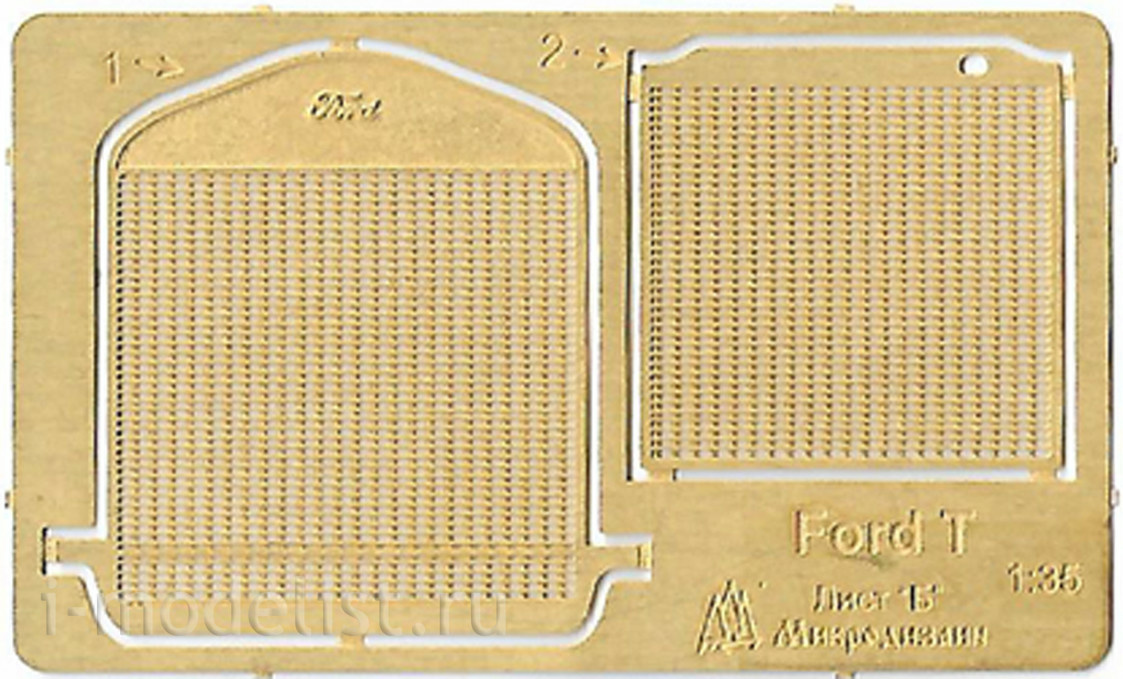 035382 Микродизайн 1/35  Набор фототравления на Ford T RNAS от ICM