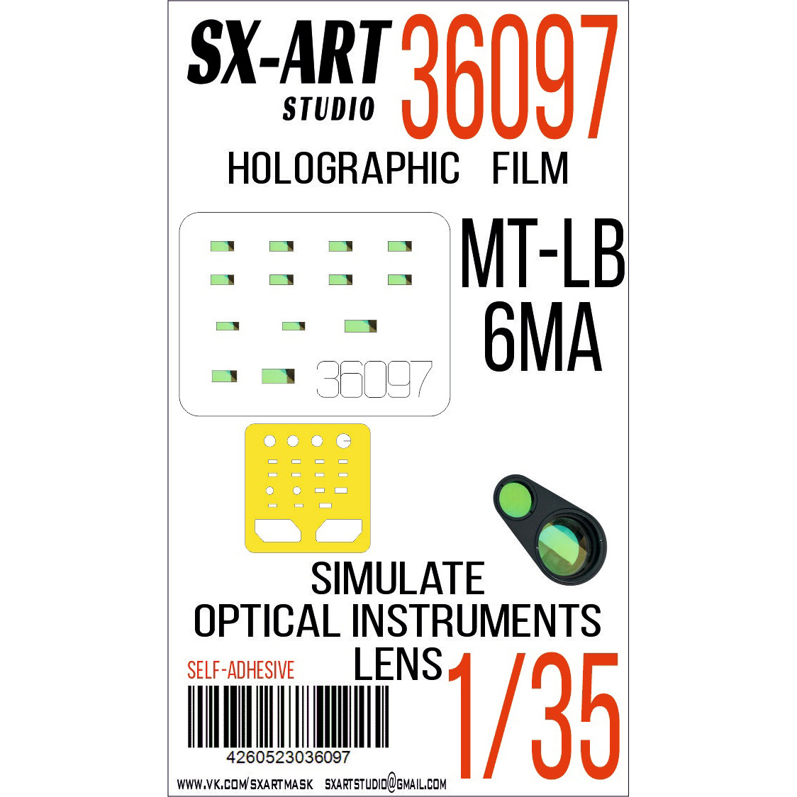 36097 SX-Art 1/35 Имитация смотровых приборов MT-LB 6MA (Трубач)