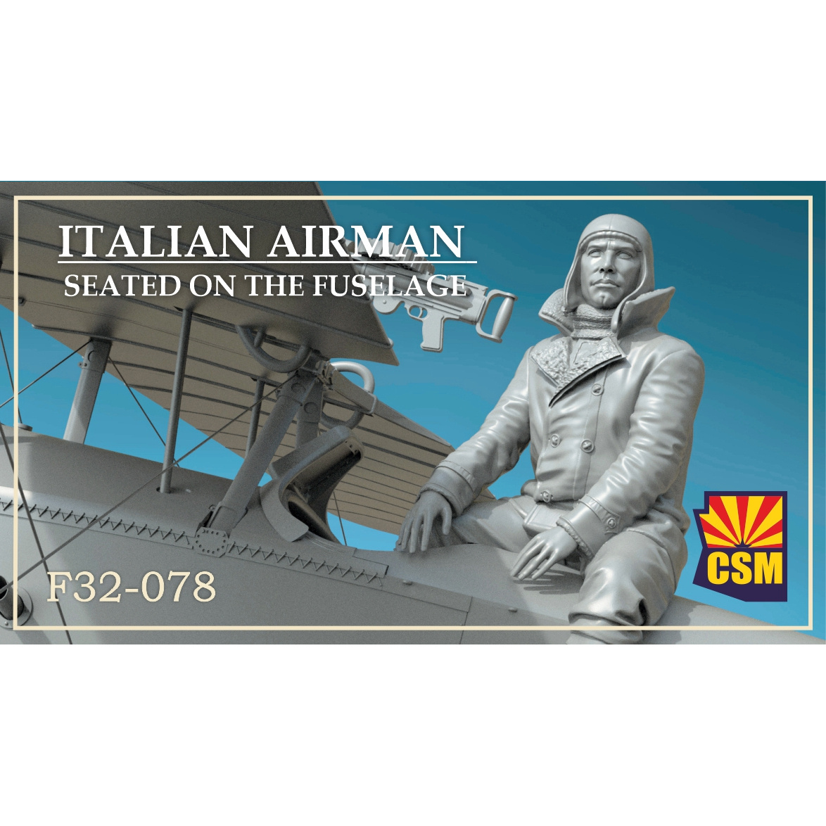 F32-078 Copper State Models 1/32 Итальянский летчик сидит на фюзеляже
