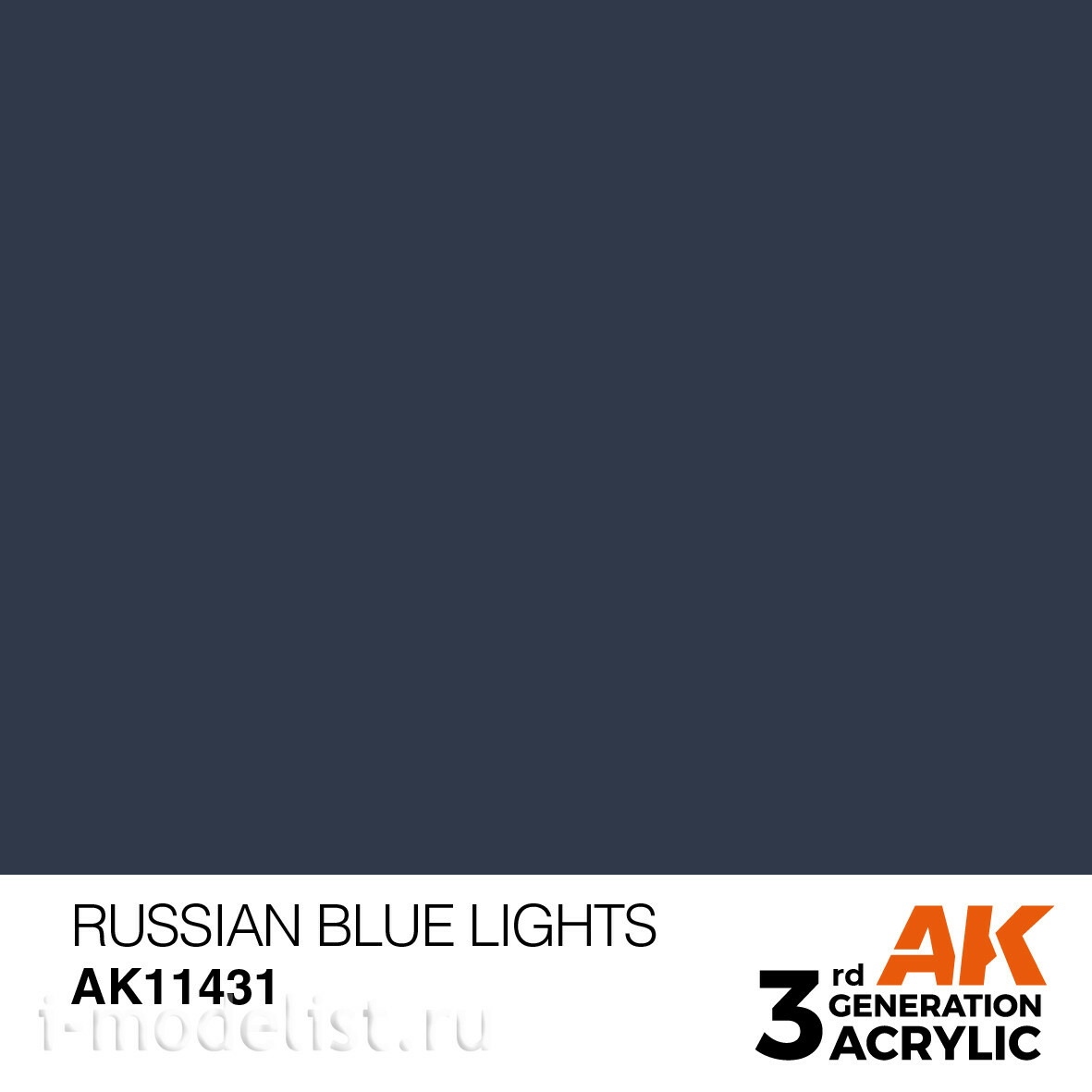 AK11431 AK Interactive Краска акриловая RUSSIAN BLUE LIGHTS – FIGURES (русский синий светлый) 17 мл