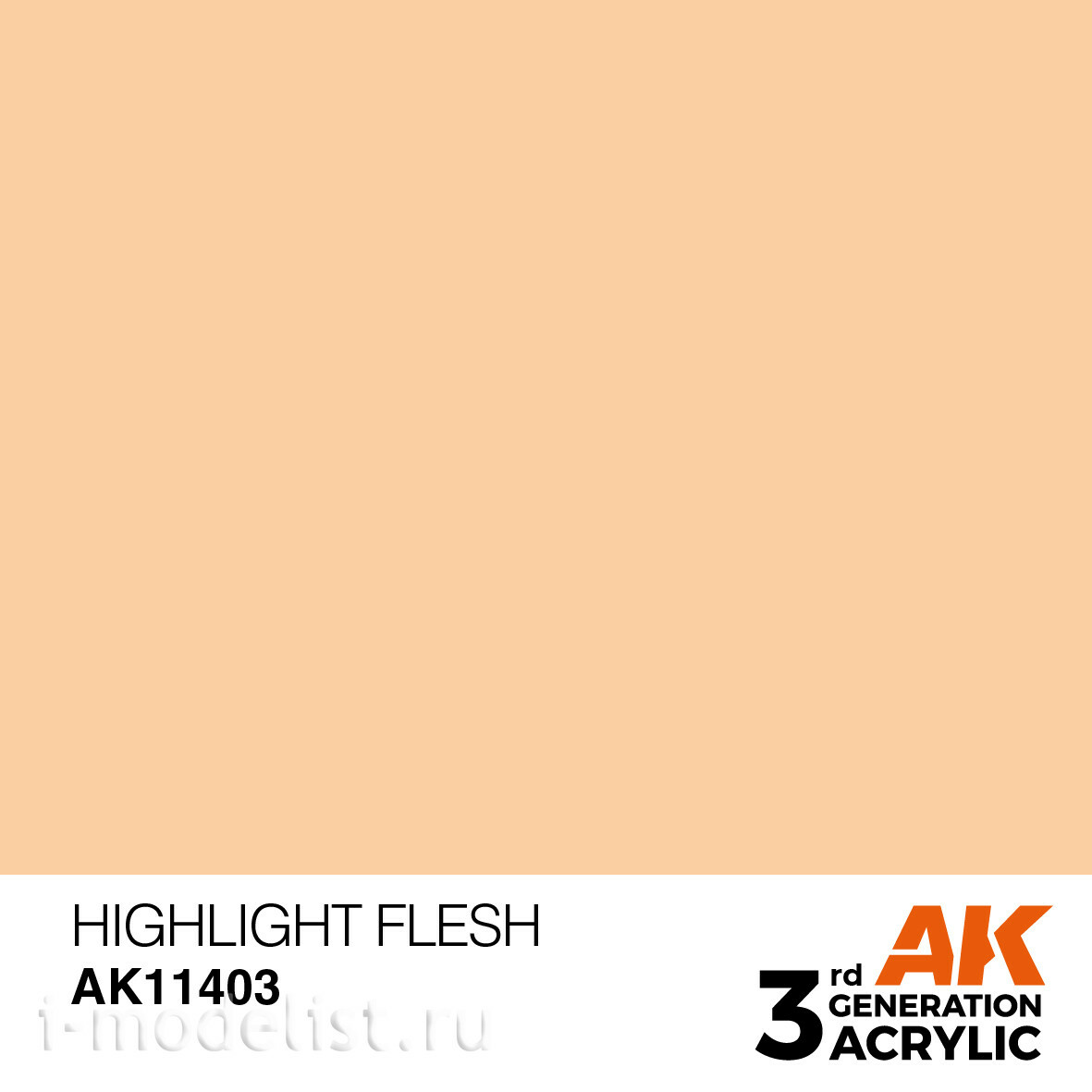 AK11403 AK Interactive Краска акриловая HIGHLIGHT FLESH – FIGURES (яркий телесный) 17 мл