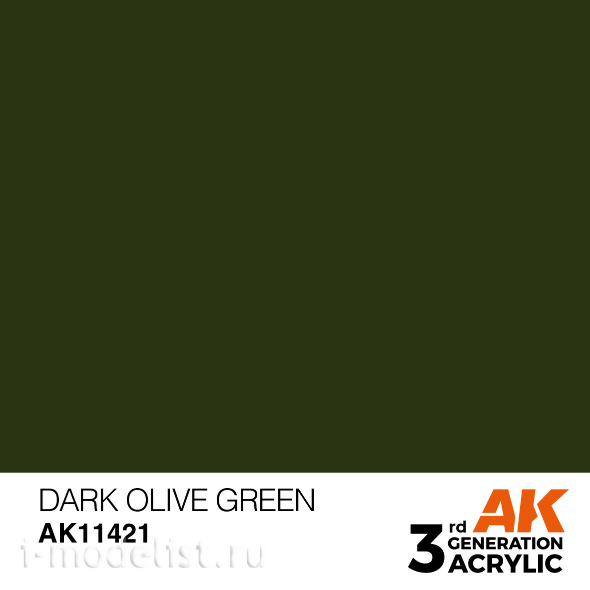 AK11421 AK Interactive Краска акриловая DARK OLIVE GREEN – FIGURES (темный оливковый зеленый) 17 мл
