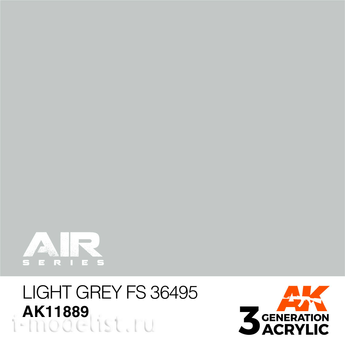 AK11889 AK Interactive Краска акриловая LIGHT GREY FS 36495 / СВЕТЛО-СЕРЫЙ