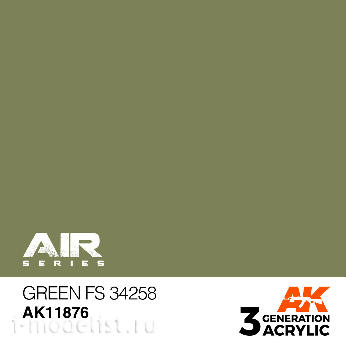 AK11876 AK Interactive Краска акриловая GREEN FS 34258 / ЗЕЛЕНЫЙ