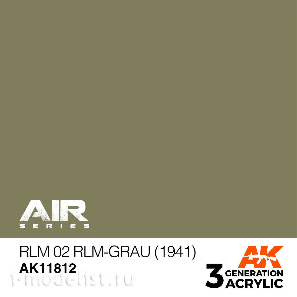 AK11812 AK Interactive Краска акриловая AIR, RLM 02 RLM-GRAU (1941)