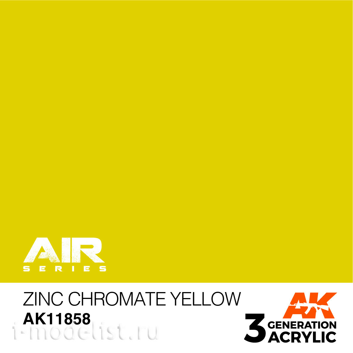AK11858 AK Interactive Краска акриловая ZINC CHROMATE YELLOW / ХРОМАТИЧЕСКИЙ ЖЕЛТЫЙ