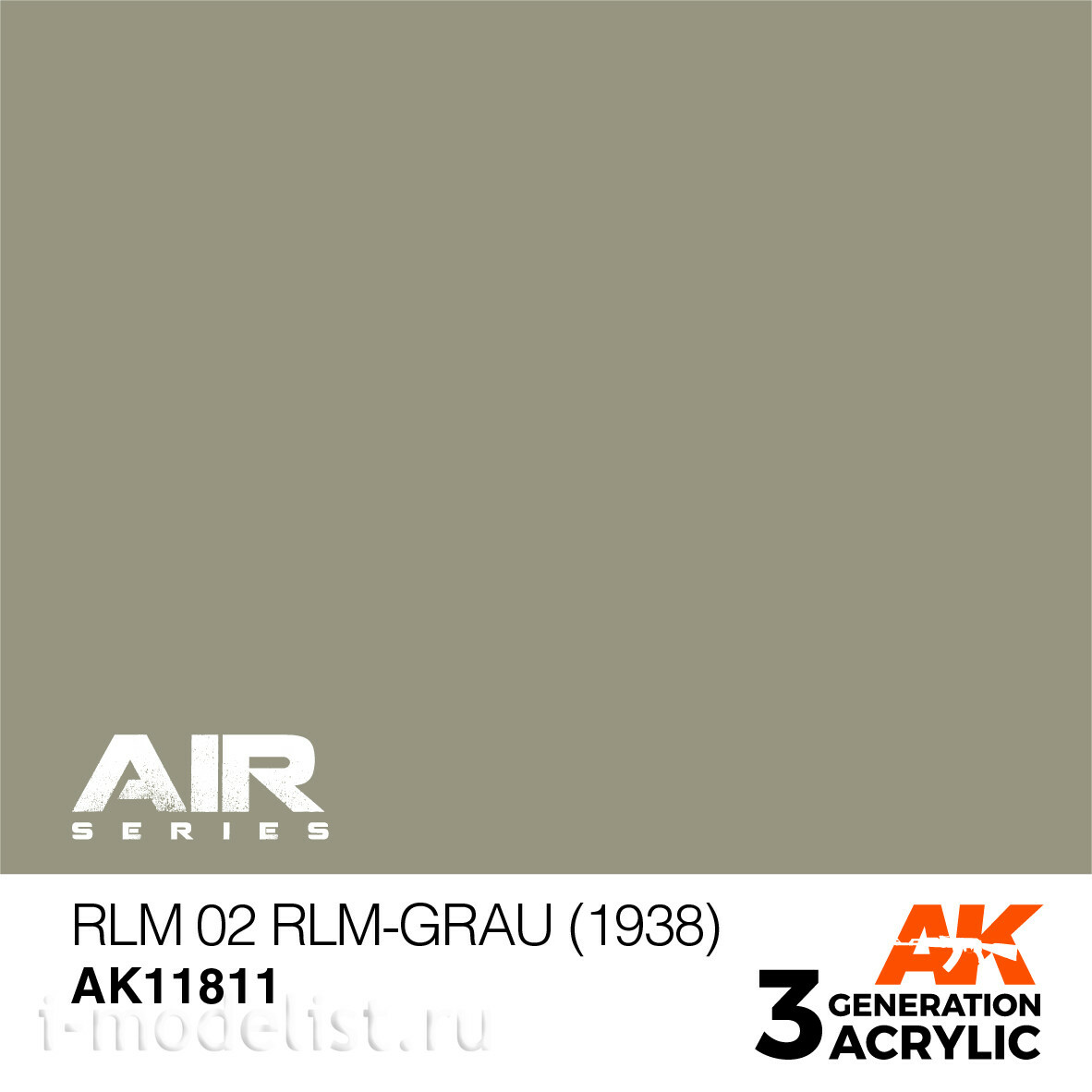 AK11811 AK Interactive Краска акриловая AIR, RLM 02 RLM-GRAU (1938)