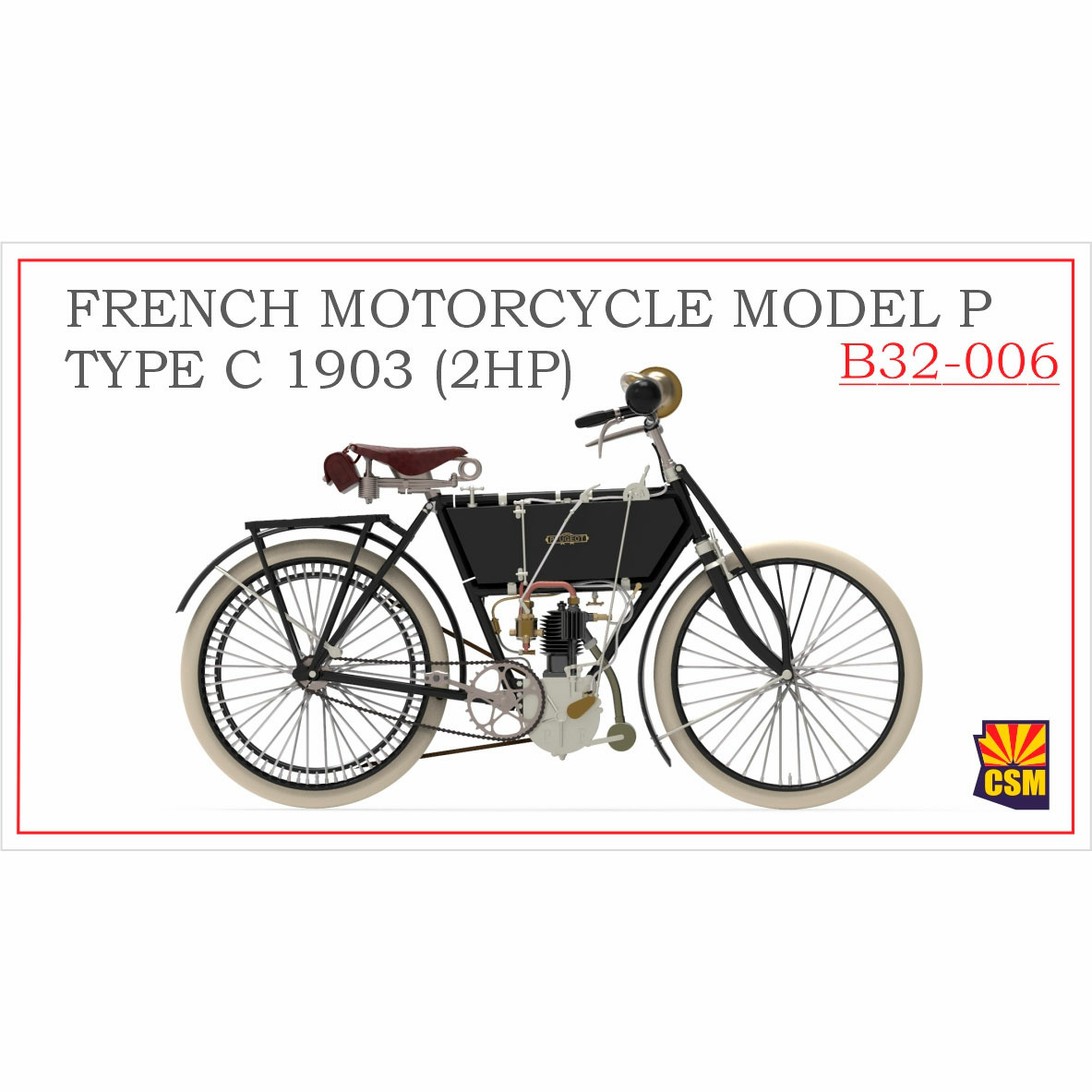 B32-006 Copper State Models 1/32 Французский мотоцикл Model P - тип C 1903