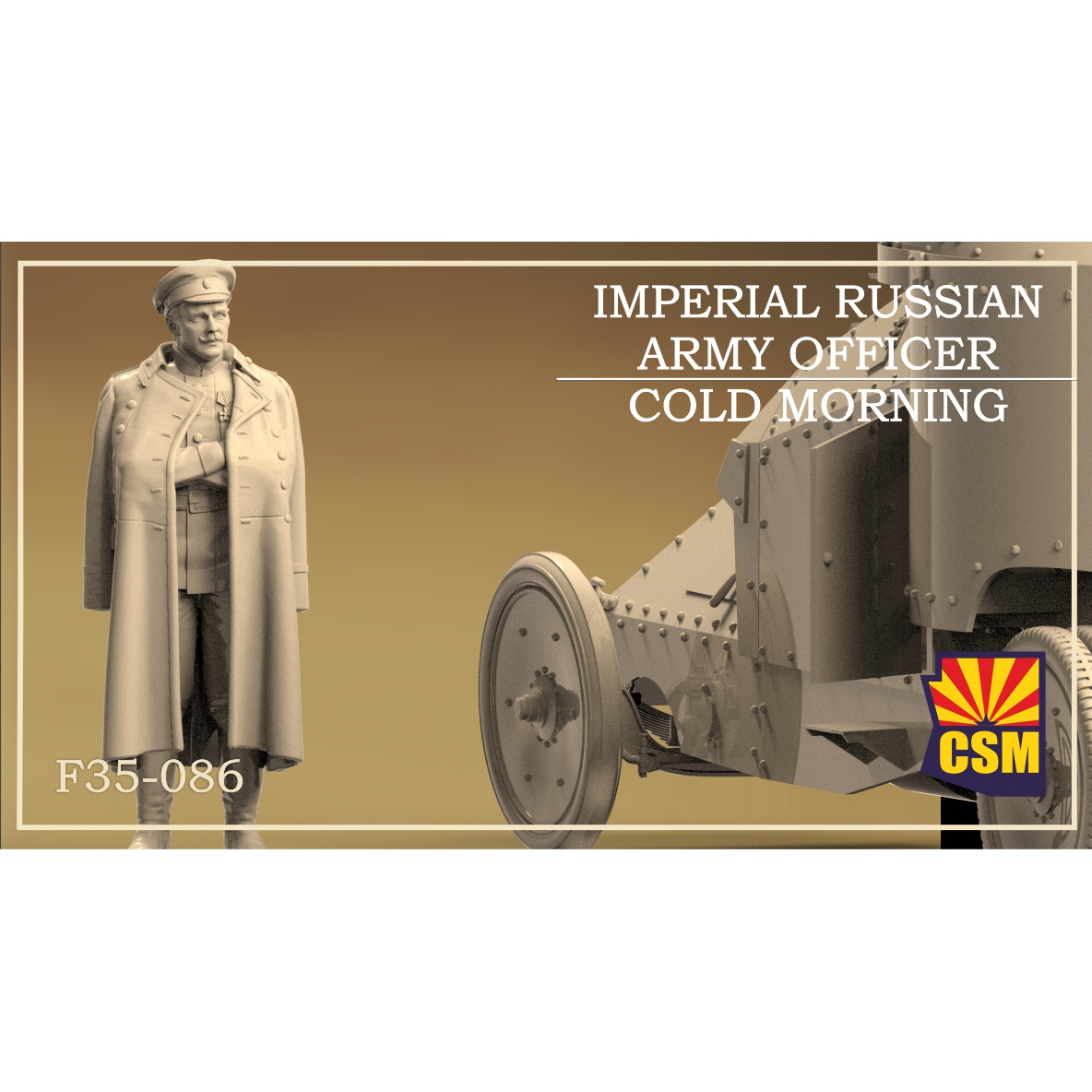 F35-086 Copper State Models 1/35 Офицер Императорской российской армии холодным утром