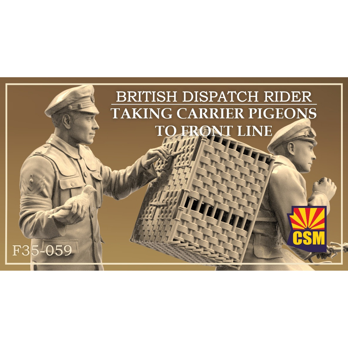 F35-059 Copper State Models 1/35 Британский курьер везет почтовых голубей на передовую