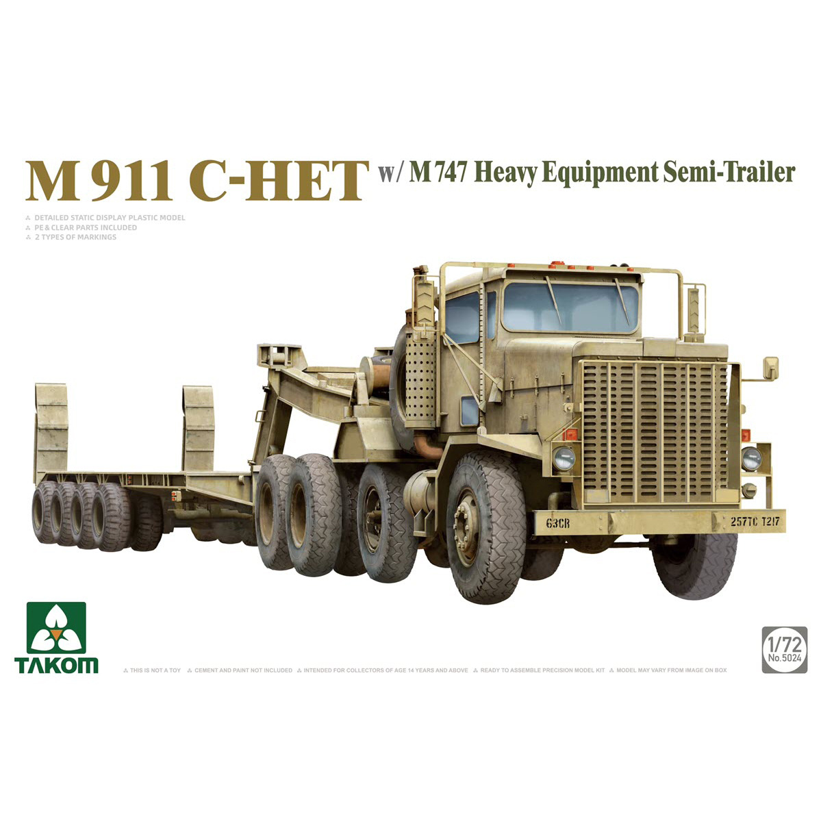 5024 Takom 1/72 Полуприцеп для перевозки тяжелого оборудования M911 C-HET с M747