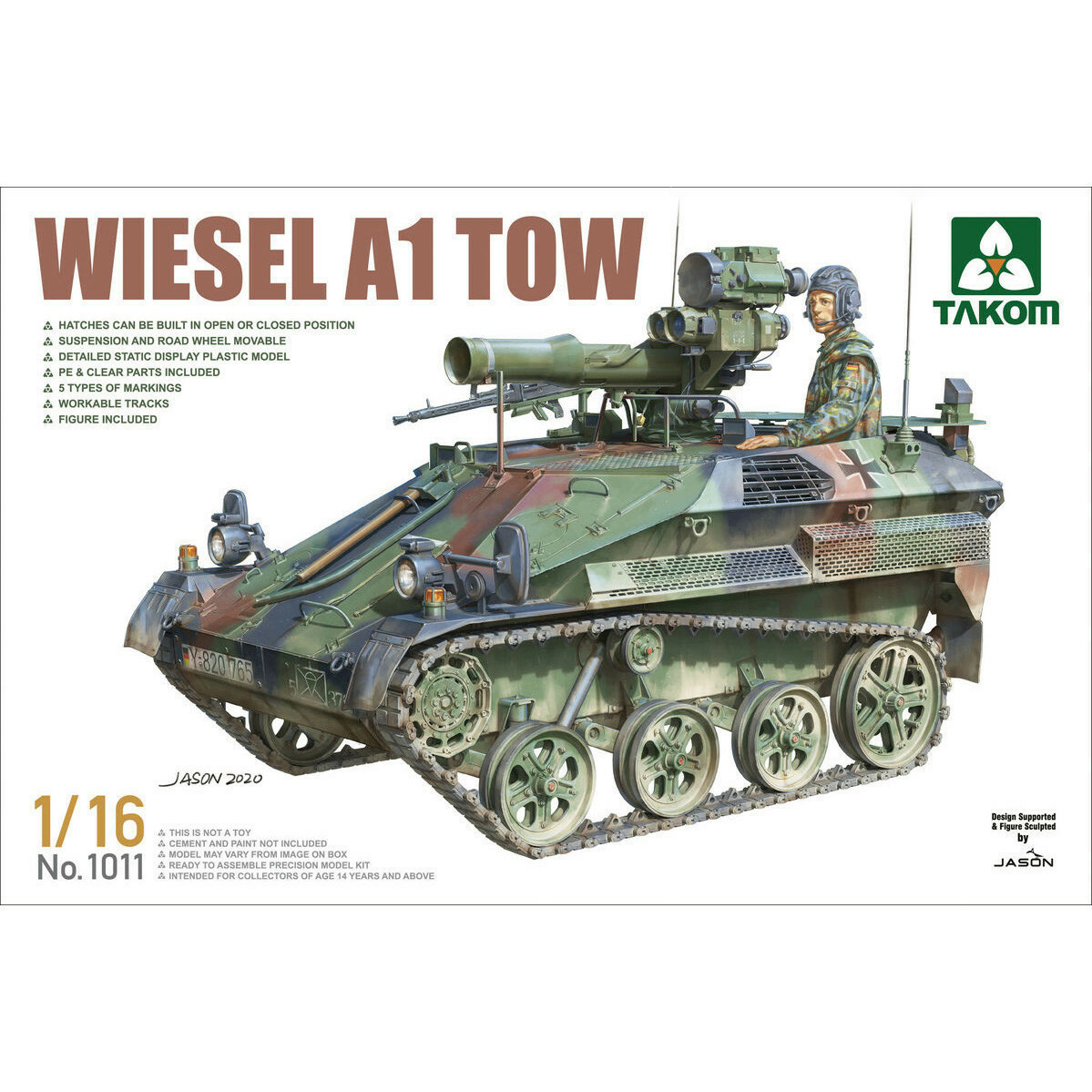 1011 Takom 1/16 Боевая машина Wiesel A1 Tow