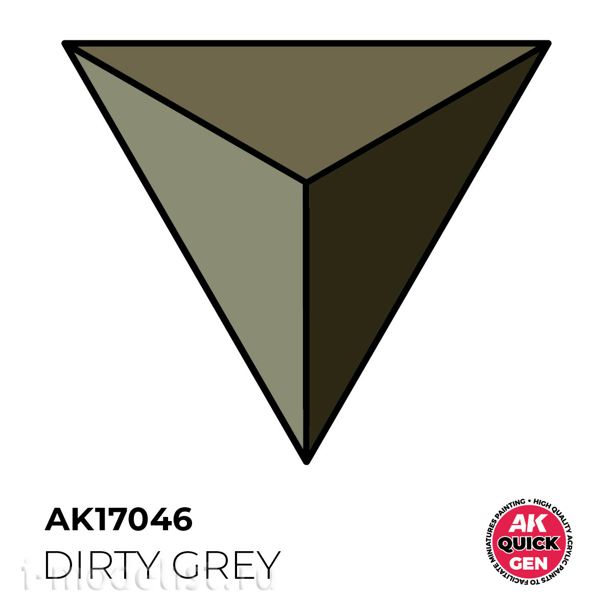 AK17046 AK Interactive Краска акриловая QUICK GEN - Грязно-серый / DIRTY GREY