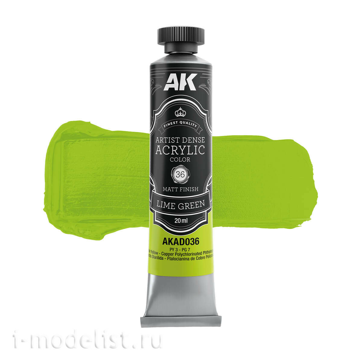 AKAD109 AK Interactive Набор красок зелёных цветов – художественный плотный акрил / Green Color Set – Artistic Dense Acrylic Color