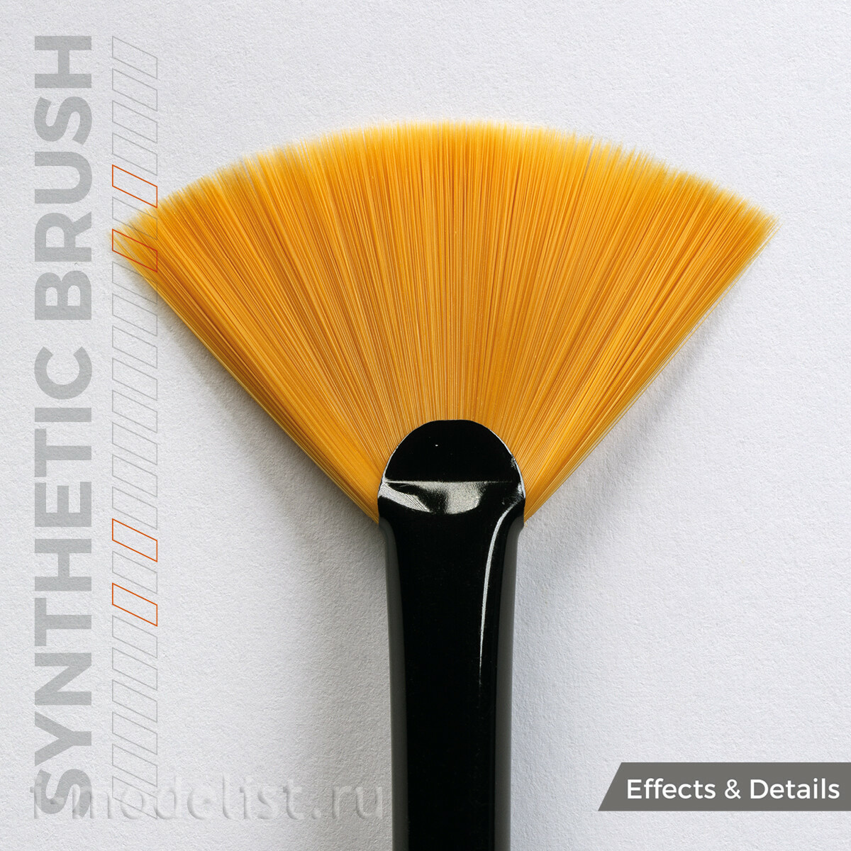 AKB017 AK Interactive Синтетическая кисть - Форма веера / AK SYNTHETIC BRUSH – FAN SHAPE