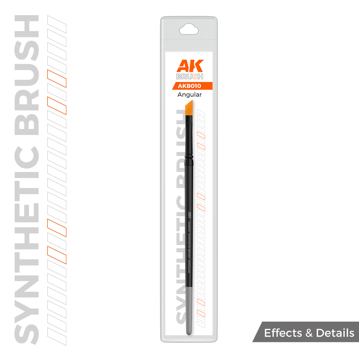 AKB010 AK Interactive Синтетическая кисть - Угловая / AK SYNTHETIC BRUSH – ANGULAR