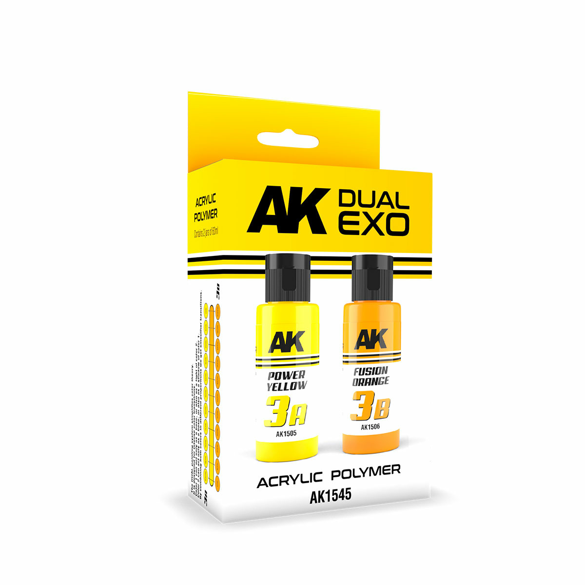 AK1545 AK Interactive Набор красок Dual Exo - 3A мощный жёлтый & 3B фьюжн-апельсин