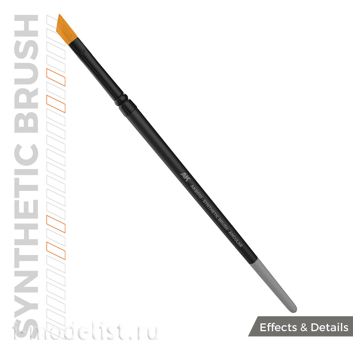 AKB010 AK Interactive Синтетическая кисть - Угловая / AK SYNTHETIC BRUSH – ANGULAR